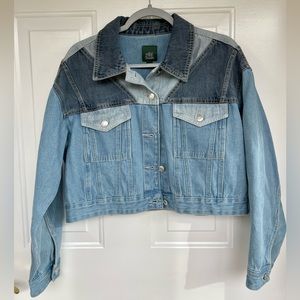 Wild Fable Multi Colored Denim Cropped Jean Jacket